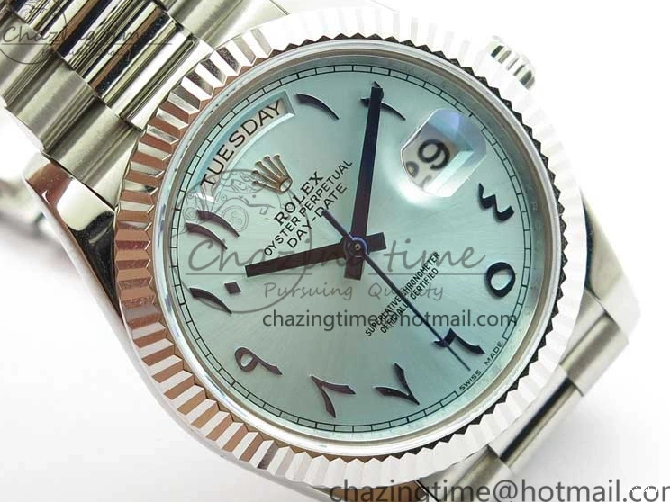Bracelet Dial Fluted A2813 Markers Day SS Date 40mm Maker Bezel Best On SS Edition BP Arabic Blue 0727